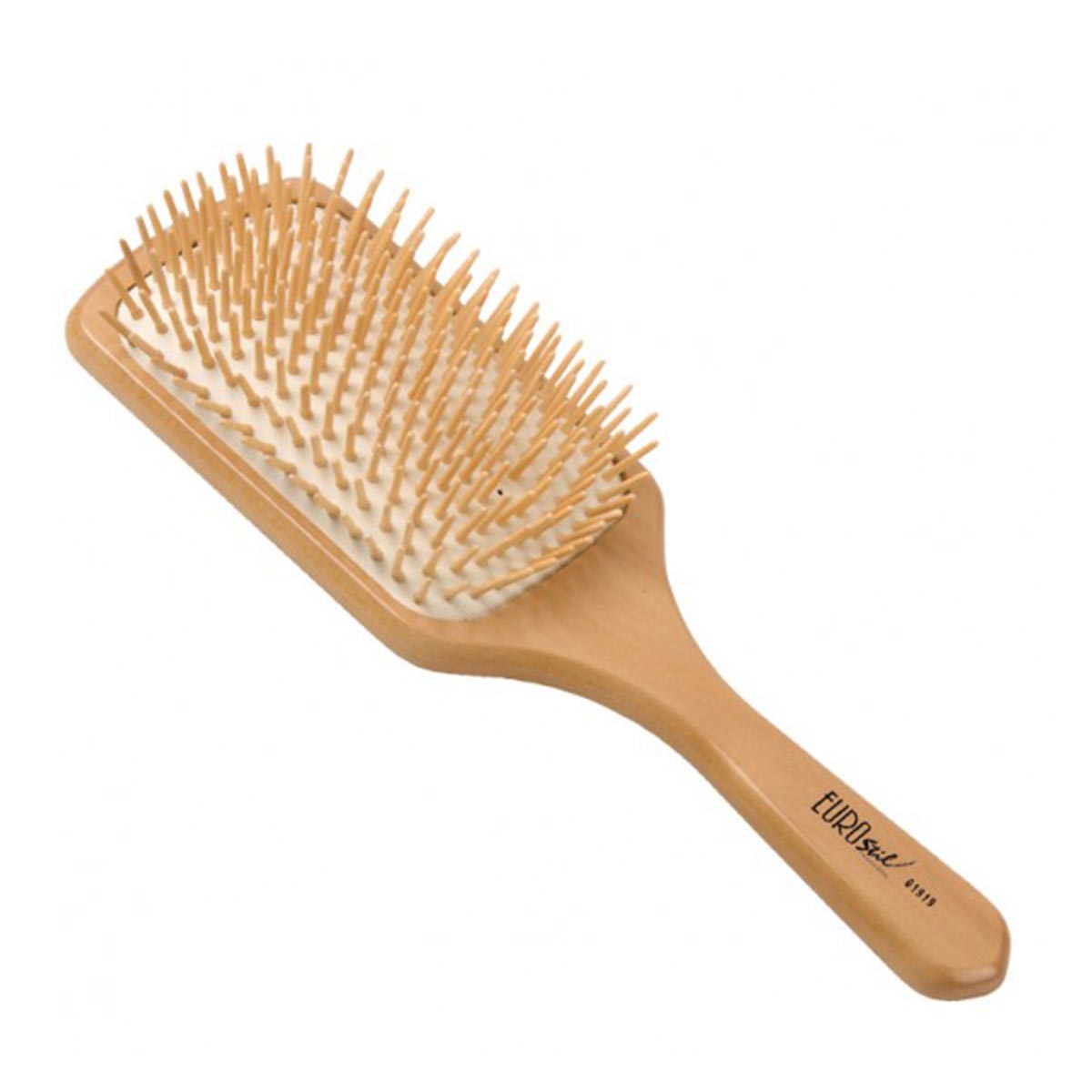 Eurostil Fuelle Mango Madera Cuadrado Cepillo Grande 1Un